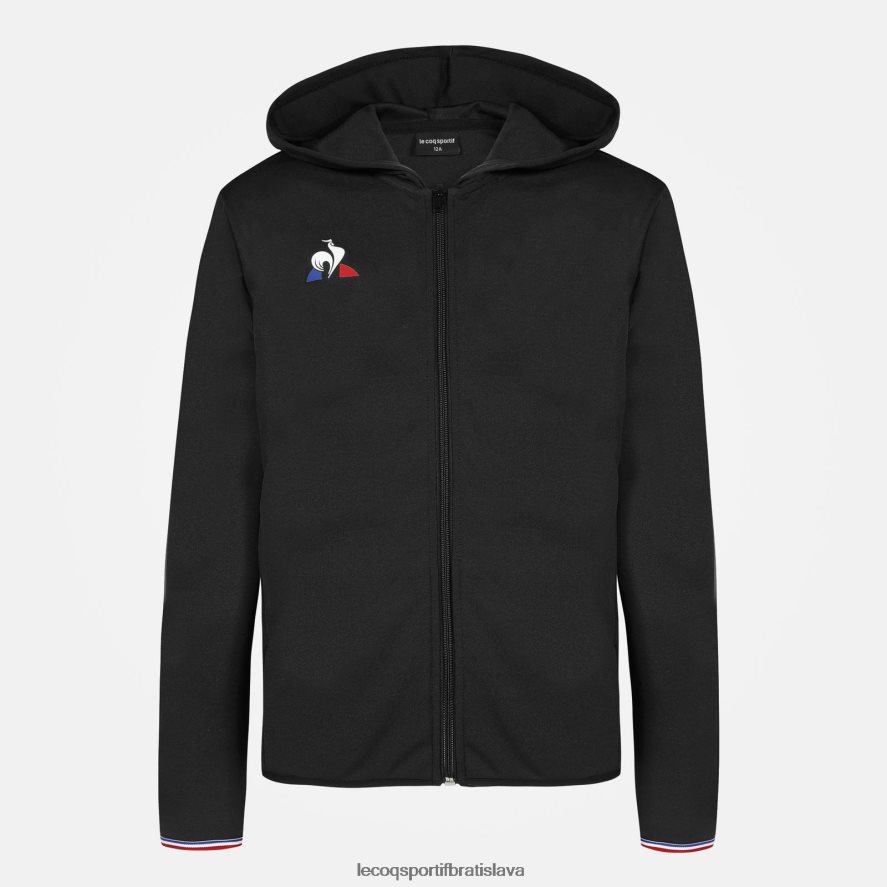 Le Coq Sportif oblečenie mikina s kapucňou a zipsom čiernej farby deti BF4DLN400