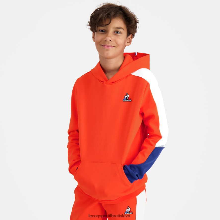 Le Coq Sportif oblečenie mikina s kapucňou oranžová deti BF4DLN643