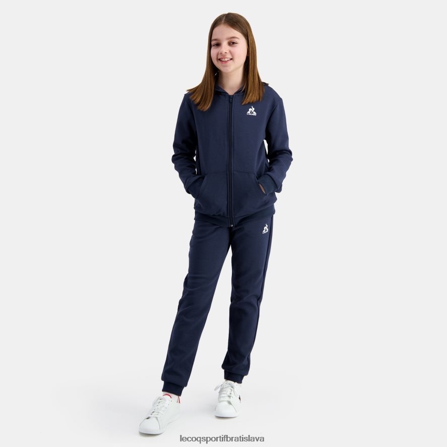 Le Coq Sportif oblečenie modrá mikina s kapucňou a zipsom deti BF4DLN398