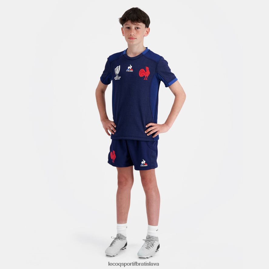 Le Coq Sportif oblečenie krátka replika - xv de france blue deti BF4DLN413