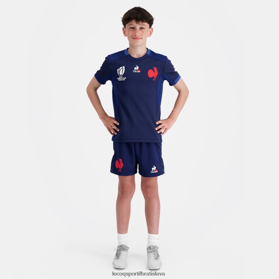 Le Coq Sportif oblečenie replika dresu xv de france - svetový pohár v rugby 2023 modrý deti BF4DLN694