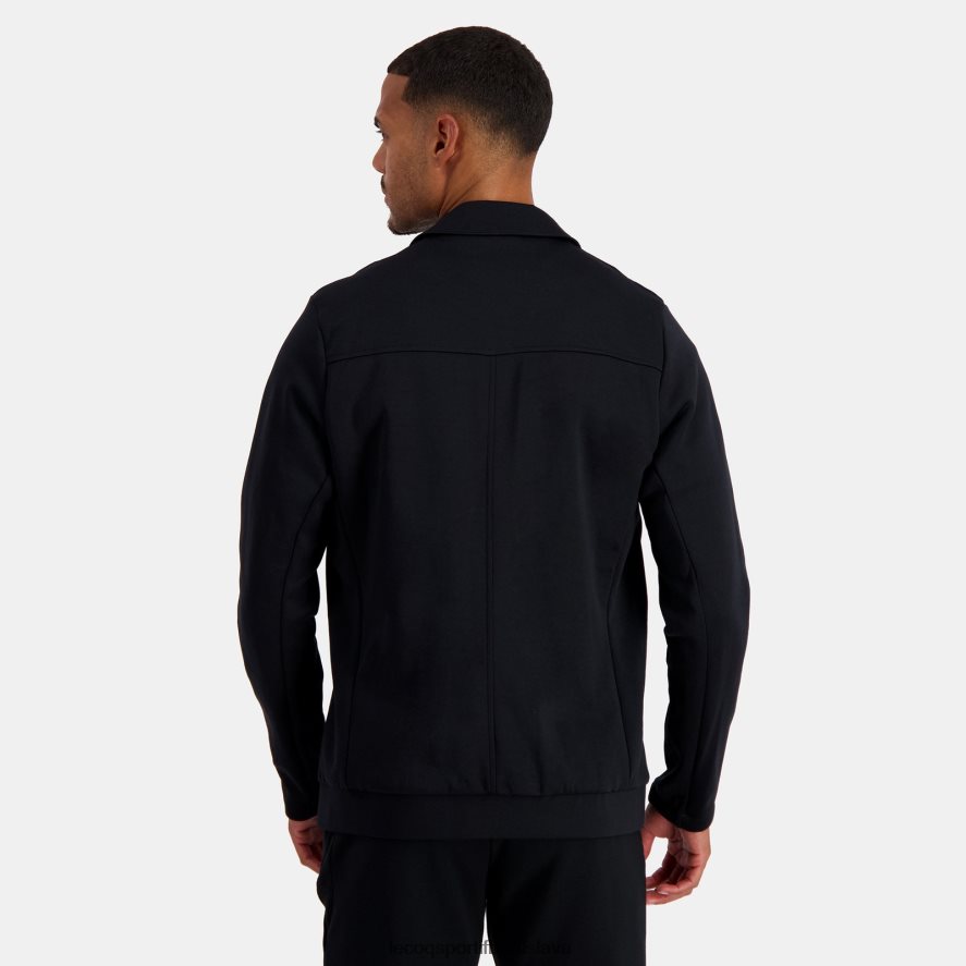 Le Coq Sportif oblečenie bunda na zips čierna muži BF4DLN73