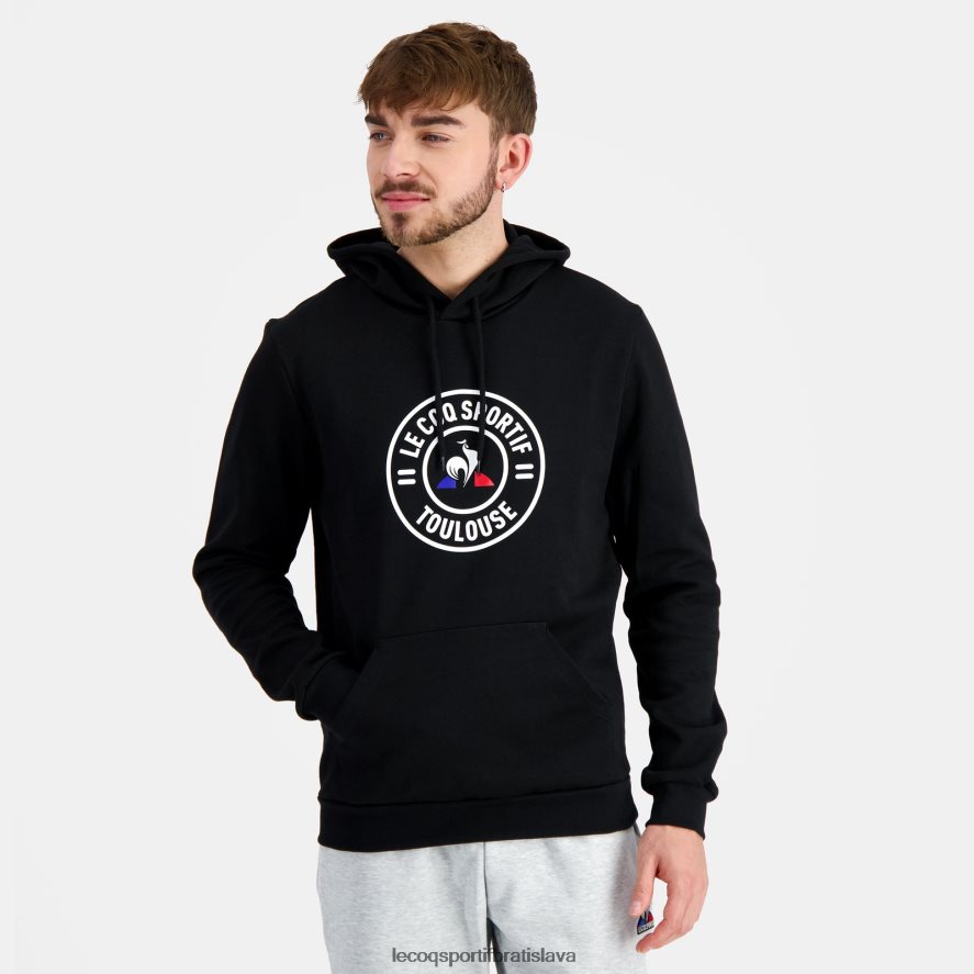 Le Coq Sportif oblečenie čierna mikina s kapucňou muži BF4DLN40