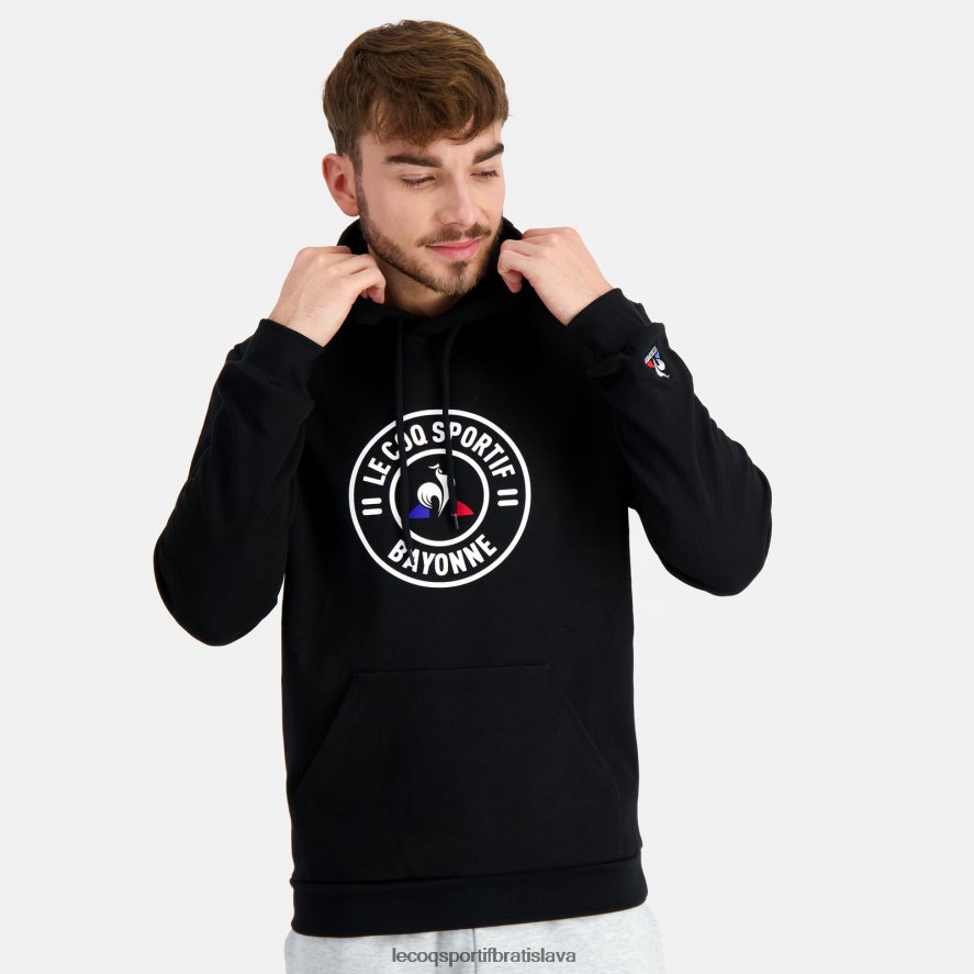 Le Coq Sportif oblečenie čierna mikina s kapucňou muži BF4DLN41
