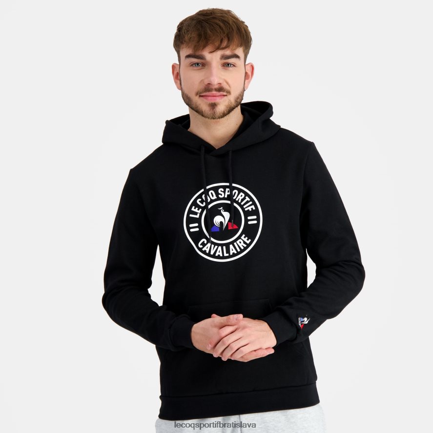 Le Coq Sportif oblečenie čierna mikina s kapucňou muži BF4DLN45