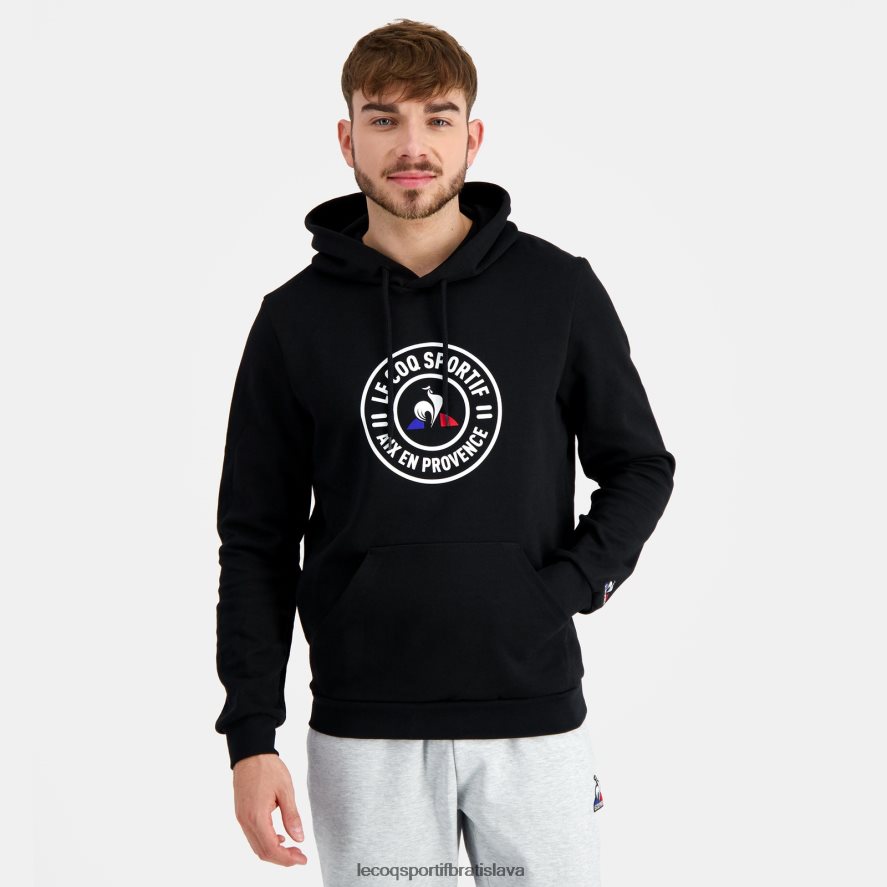 Le Coq Sportif oblečenie čierna mikina s kapucňou muži BF4DLN46