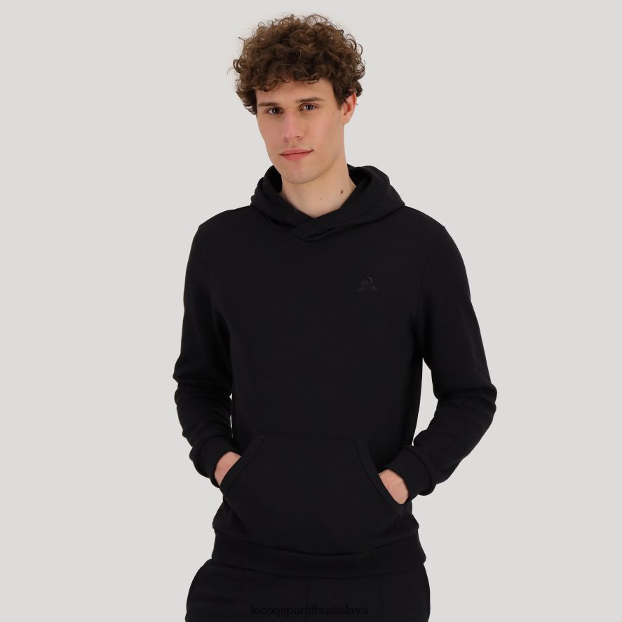 Le Coq Sportif oblečenie čierna mikina s kapucňou muži BF4DLN493