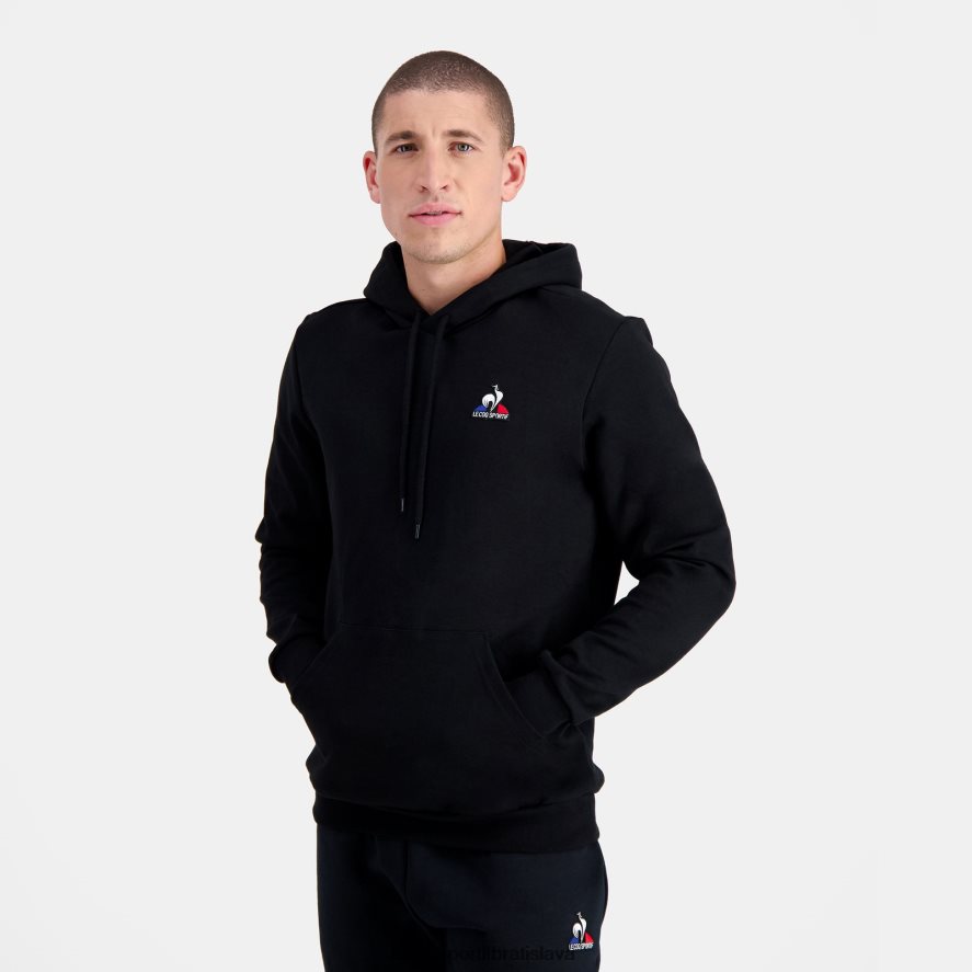 Le Coq Sportif oblečenie čierna mikina s kapucňou muži BF4DLN65