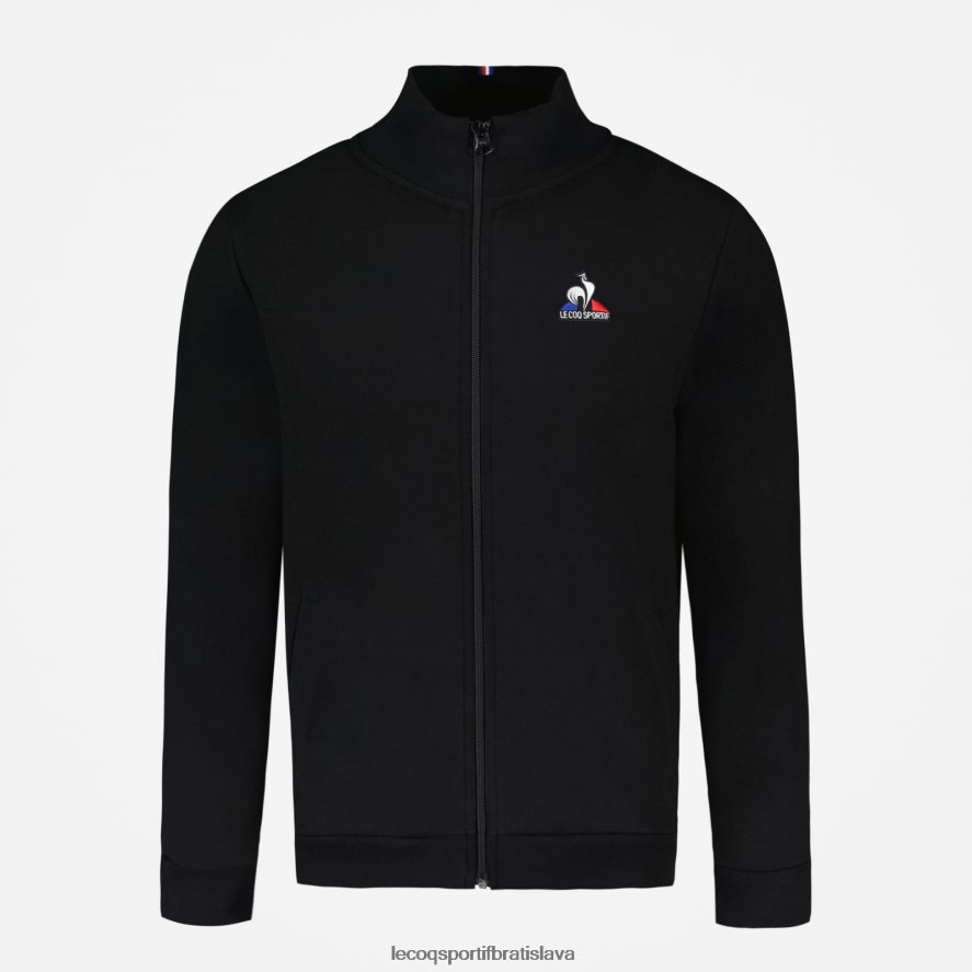 Le Coq Sportif oblečenie mikina na zips čiernej farby muži BF4DLN58