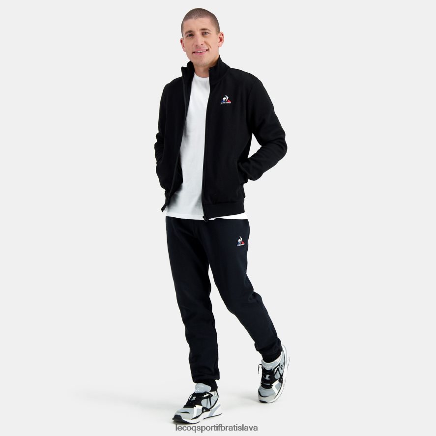 Le Coq Sportif oblečenie mikina na zips čiernej farby muži BF4DLN58