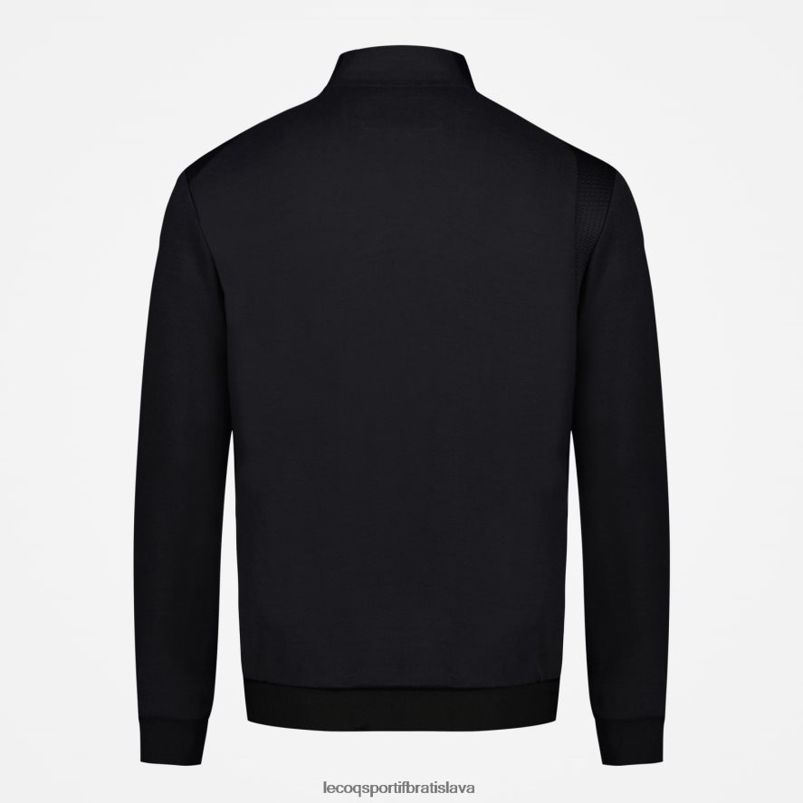 Le Coq Sportif oblečenie mikina na zips čiernej farby muži BF4DLN72