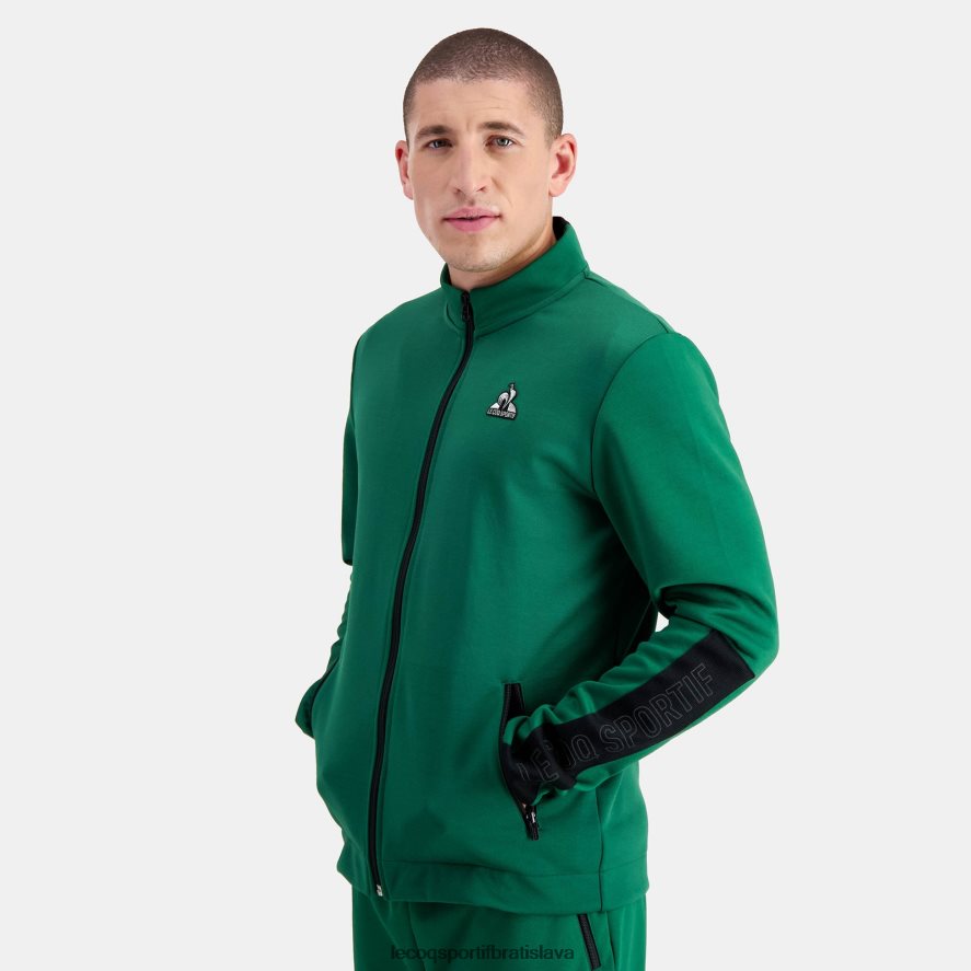 Le Coq Sportif oblečenie mikina na zips zelená muži BF4DLN439