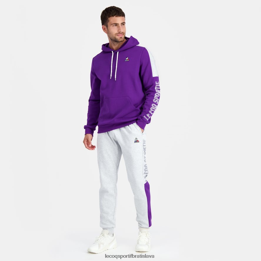 Le Coq Sportif oblečenie mikina s kapucňou fialová muži BF4DLN442