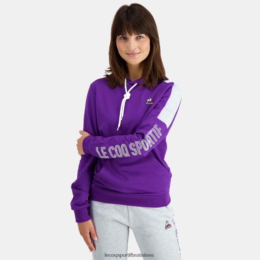 Le Coq Sportif oblečenie mikina s kapucňou fialová muži BF4DLN442