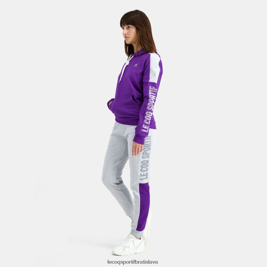 Le Coq Sportif oblečenie mikina s kapucňou fialová muži BF4DLN442