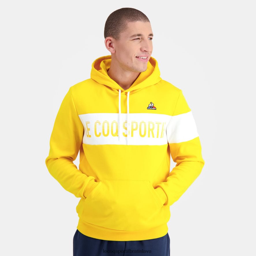 Le Coq Sportif oblečenie mikina s kapucňou žltá muži BF4DLN438