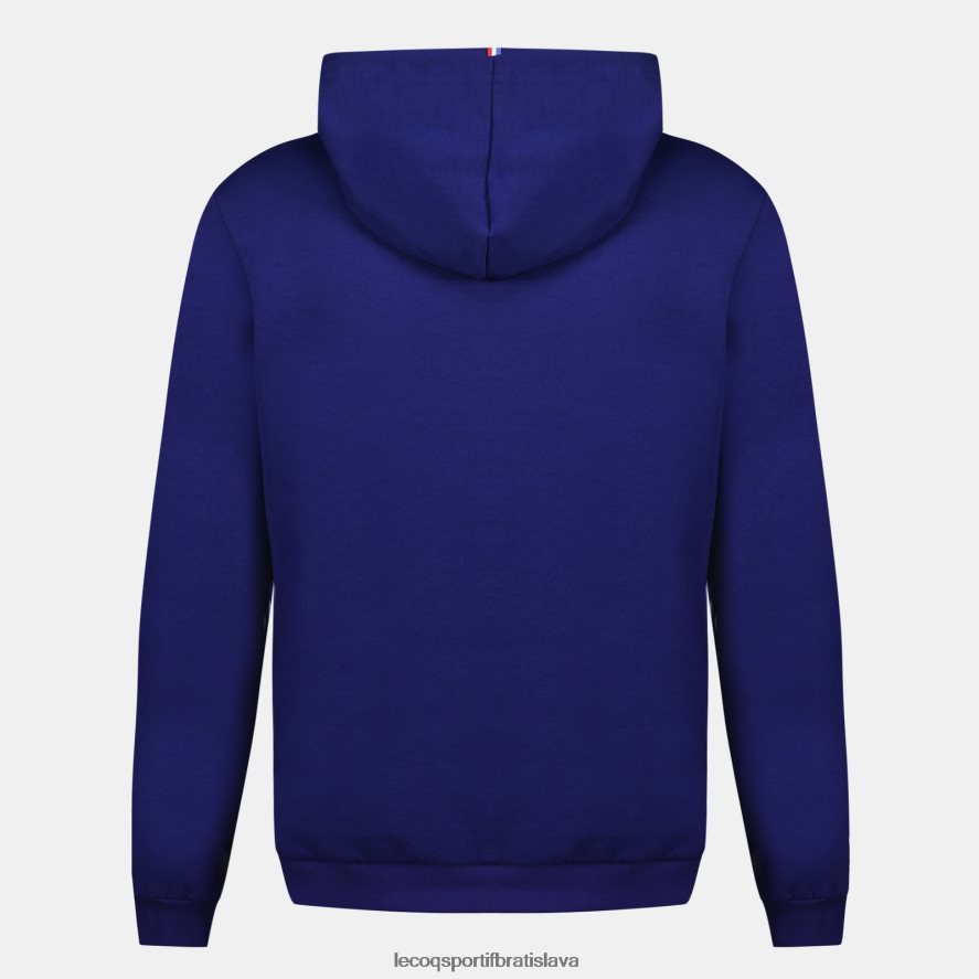 Le Coq Sportif oblečenie mikina s kapucňou na zips - francúzska rugby modrá muži BF4DLN28