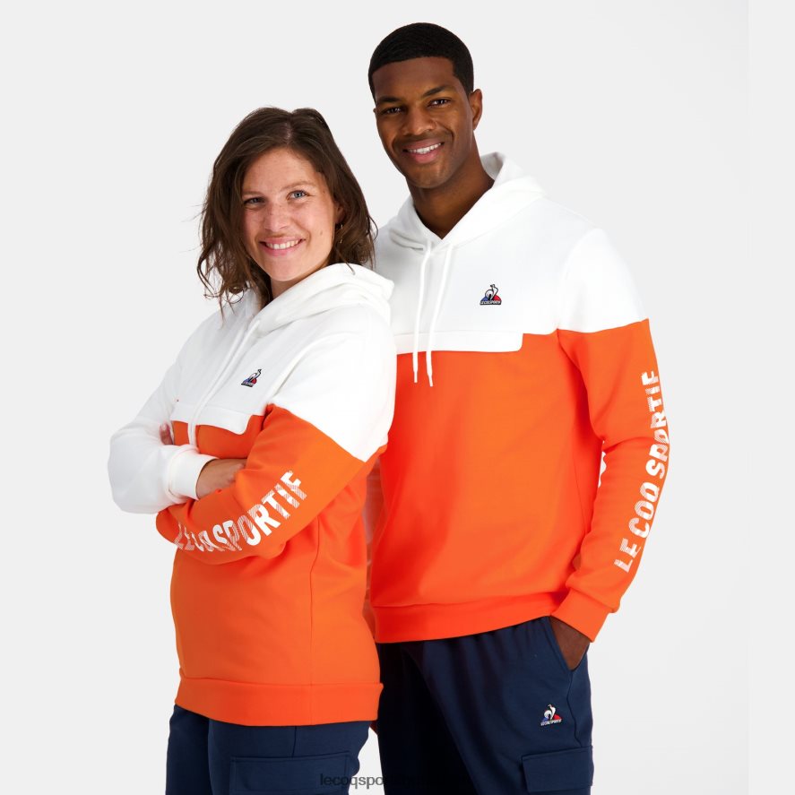 Le Coq Sportif oblečenie mikina s kapucňou oranžová muži BF4DLN18