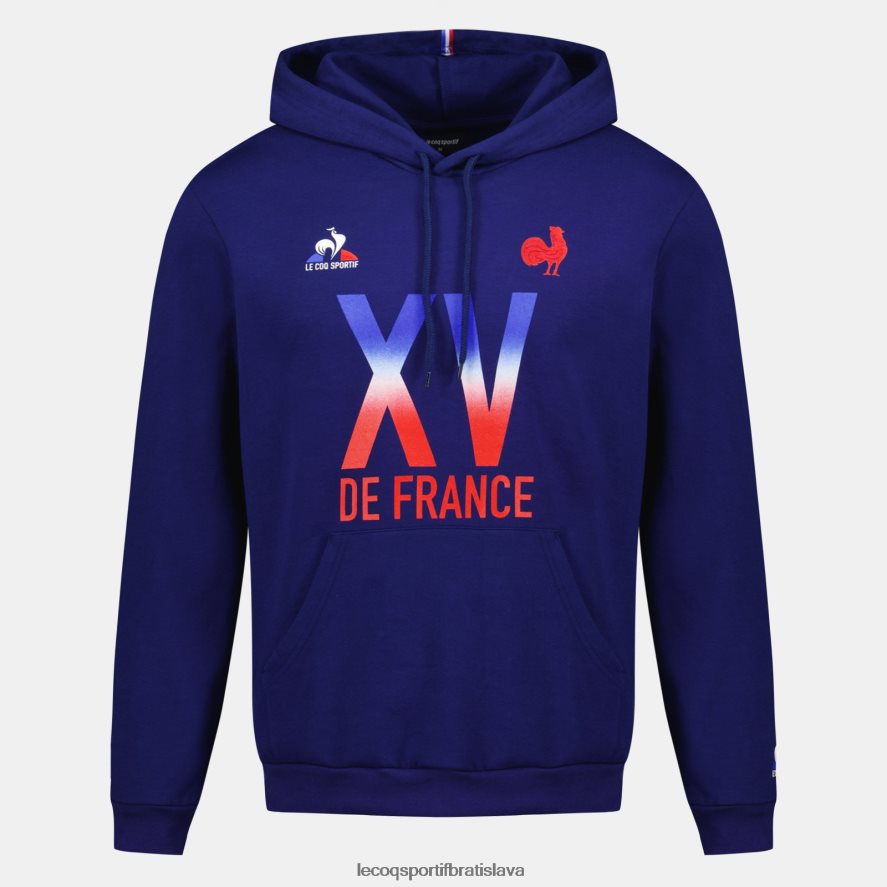 Le Coq Sportif oblečenie mikina s kapucňou - xv de france blue muži BF4DLN25