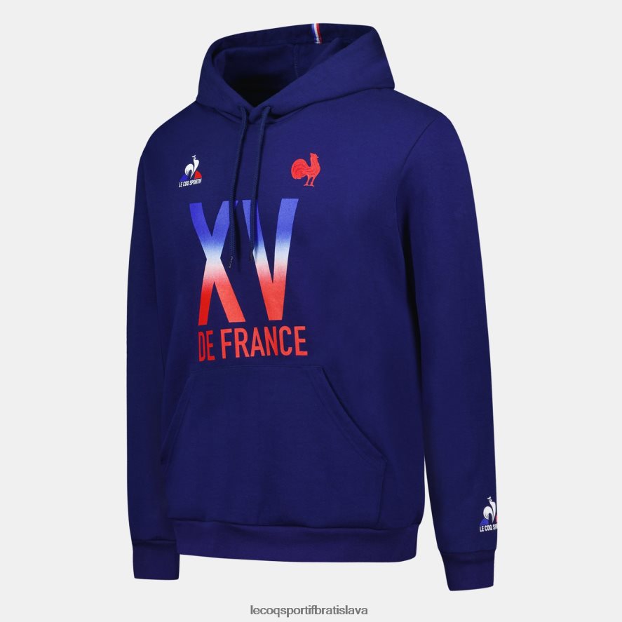 Le Coq Sportif oblečenie mikina s kapucňou - xv de france blue muži BF4DLN25