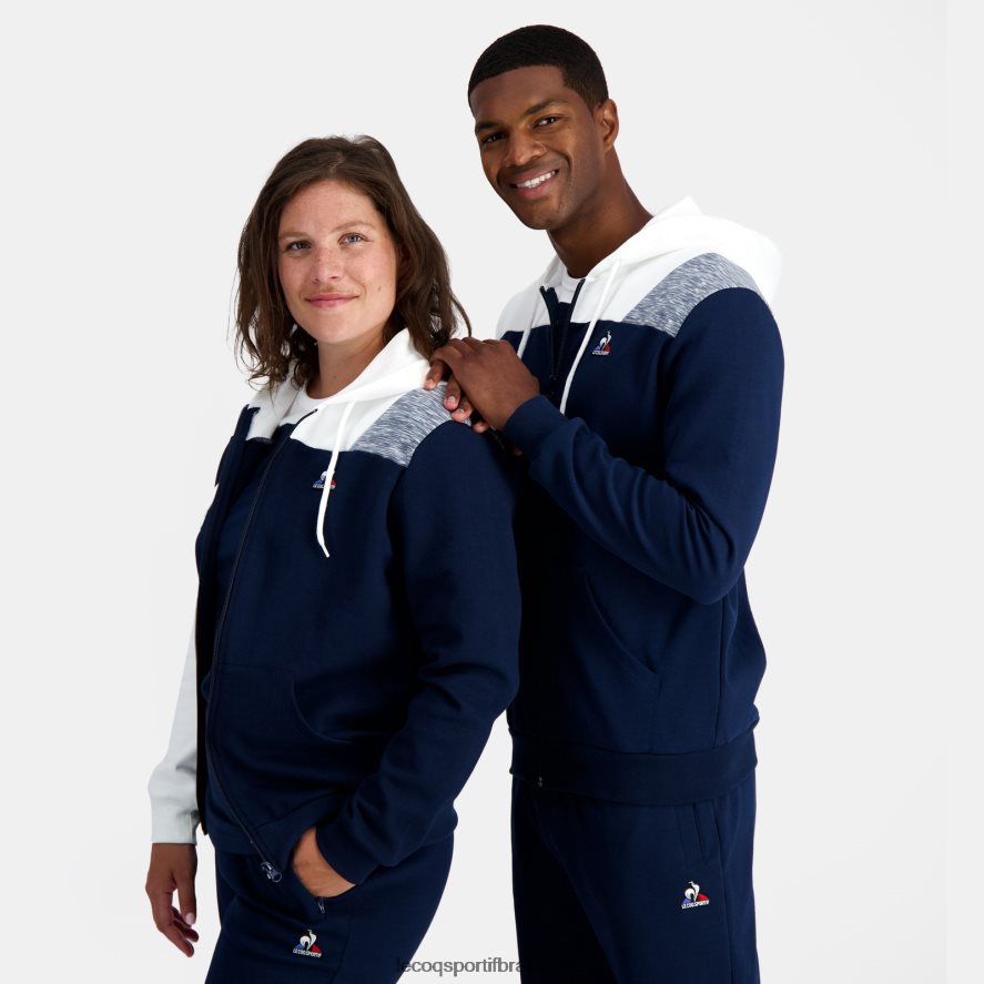 Le Coq Sportif oblečenie modrá mikina s kapucňou a zipsom muži BF4DLN22