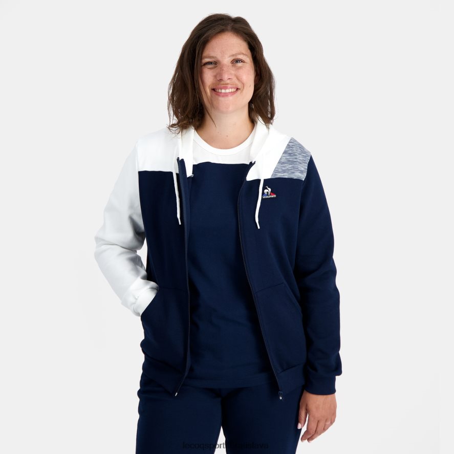 Le Coq Sportif oblečenie modrá mikina s kapucňou a zipsom muži BF4DLN22