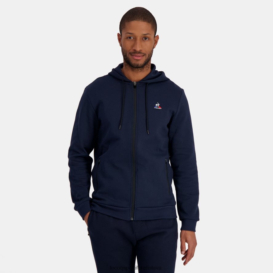 Le Coq Sportif oblečenie modrá mikina s kapucňou a zipsom muži BF4DLN47