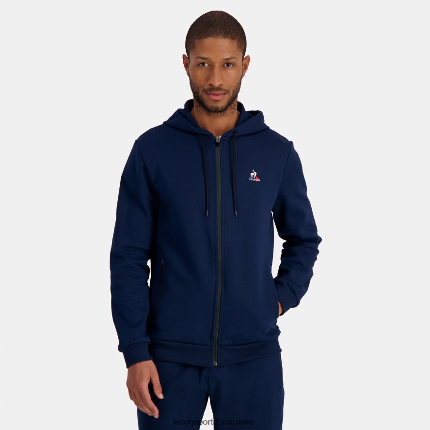 Le Coq Sportif oblečenie modrá mikina s kapucňou a zipsom muži BF4DLN49