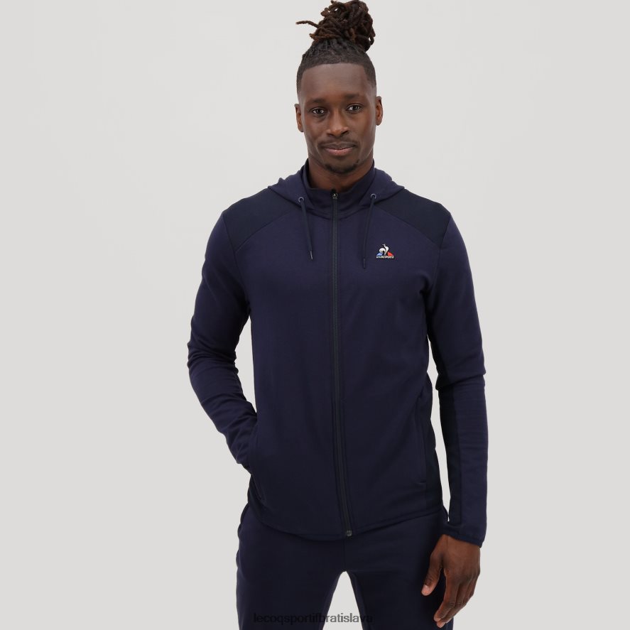 Le Coq Sportif oblečenie modrá mikina s kapucňou a zipsom muži BF4DLN490