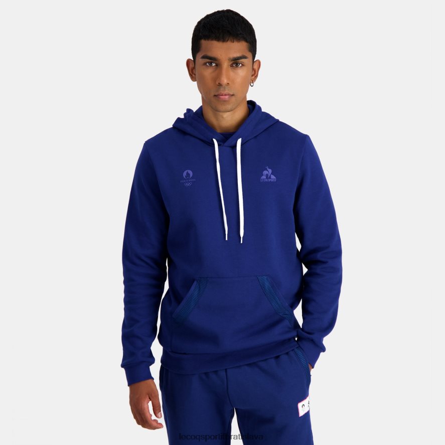 Le Coq Sportif oblečenie modrá mikina s kapucňou muži BF4DLN31