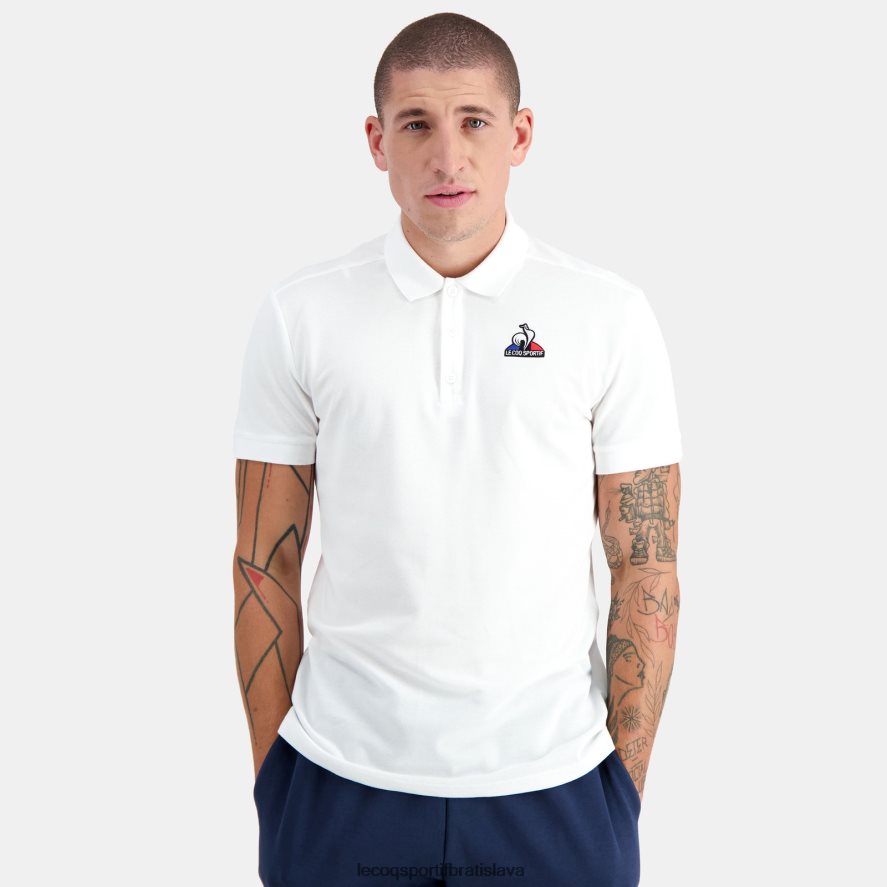 Le Coq Sportif oblečenie polo biele muži BF4DLN124