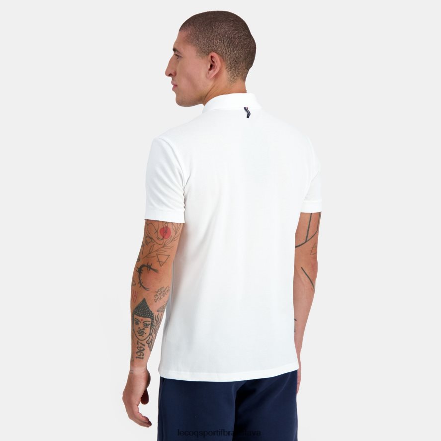 Le Coq Sportif oblečenie polo biele muži BF4DLN124