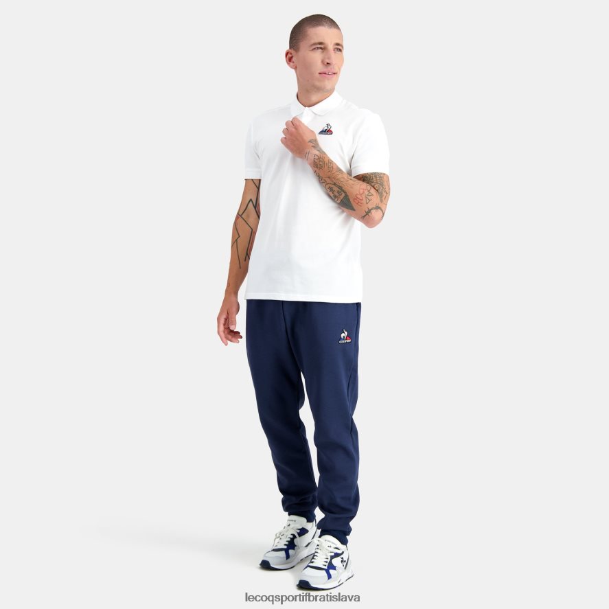 Le Coq Sportif oblečenie polo biele muži BF4DLN124