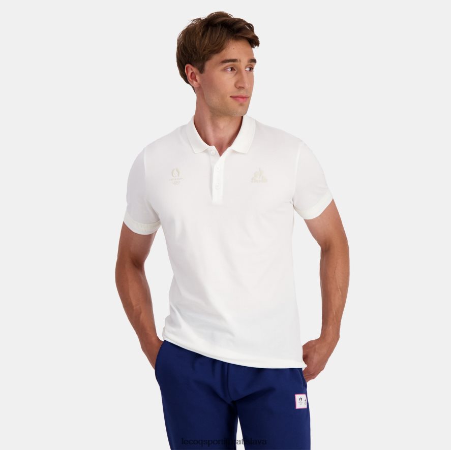 Le Coq Sportif oblečenie polo biele muži BF4DLN130