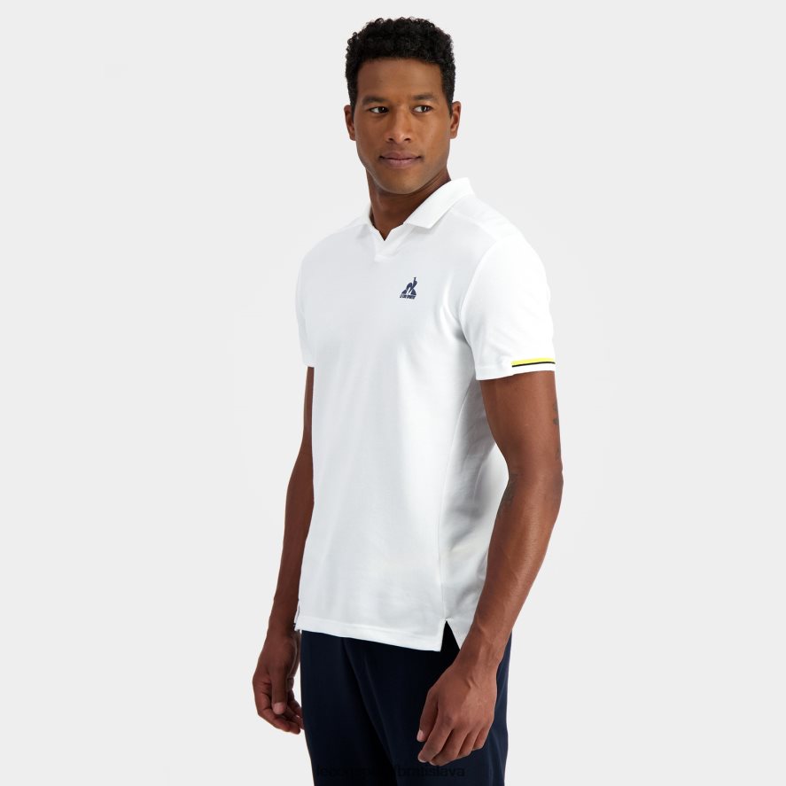 Le Coq Sportif oblečenie polo biele muži BF4DLN134