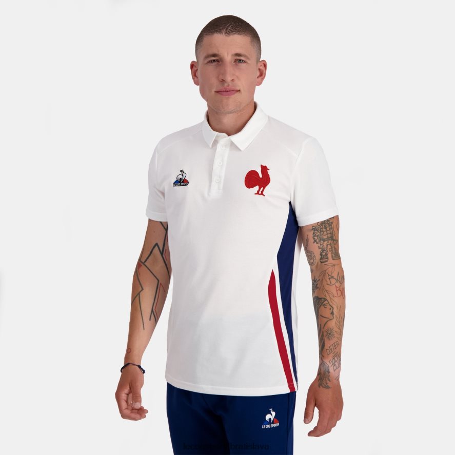 Le Coq Sportif oblečenie polo biele muži BF4DLN137