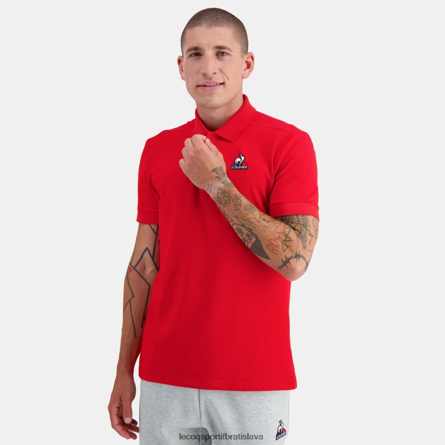 Le Coq Sportif oblečenie polo červené muži BF4DLN126