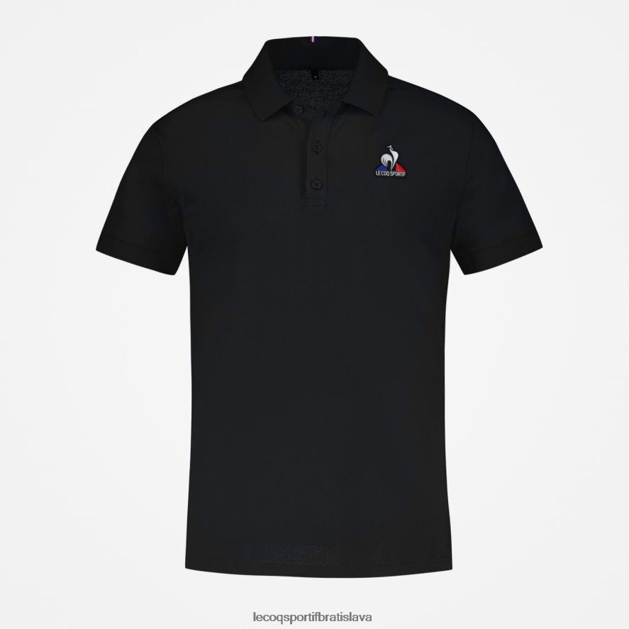Le Coq Sportif oblečenie polo čierne muži BF4DLN127