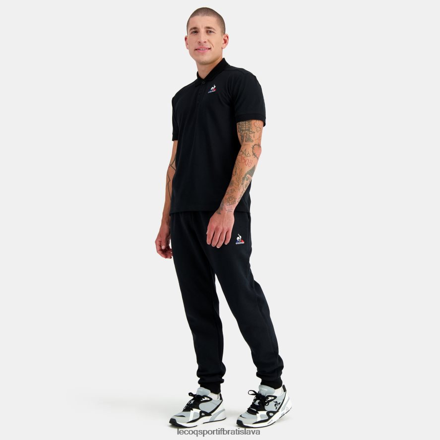 Le Coq Sportif oblečenie polo čierne muži BF4DLN127