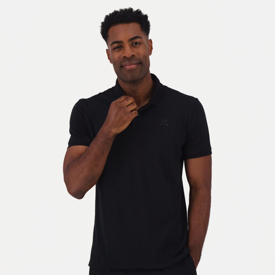 Le Coq Sportif oblečenie polo čierne muži BF4DLN129
