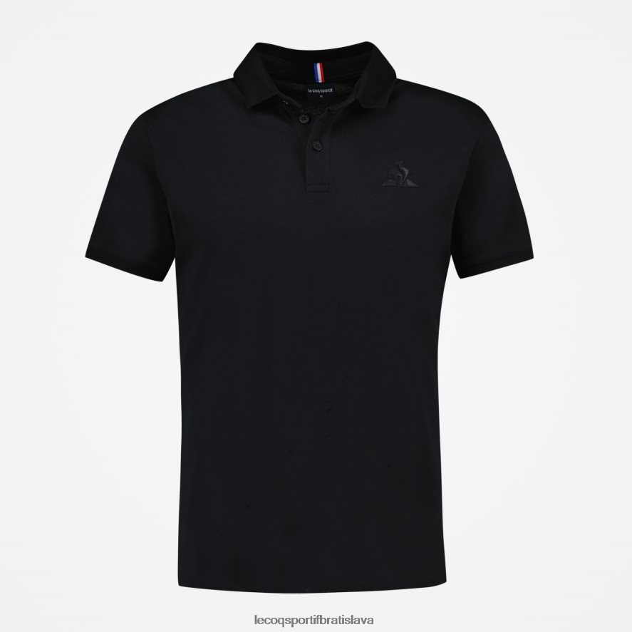 Le Coq Sportif oblečenie polo čierne muži BF4DLN129