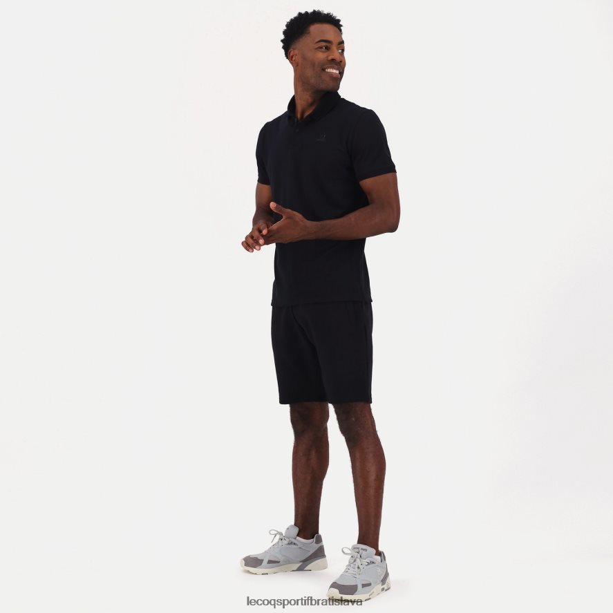 Le Coq Sportif oblečenie polo čierne muži BF4DLN129