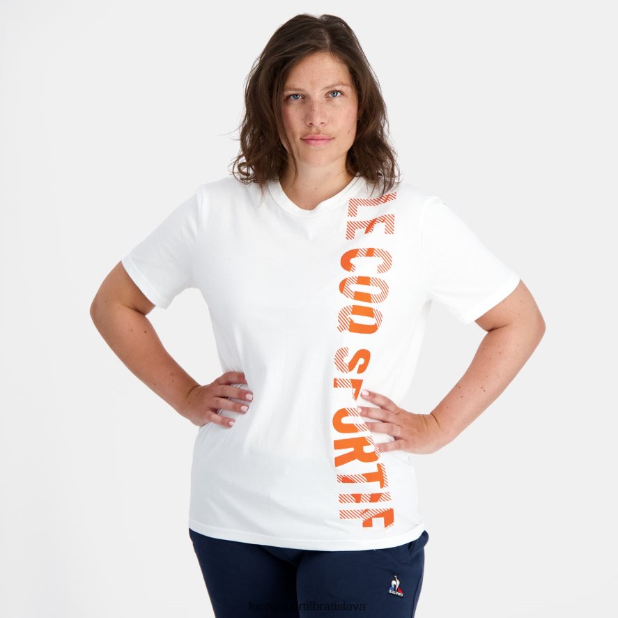 Le Coq Sportif oblečenie módne tričko biele muži BF4DLN162