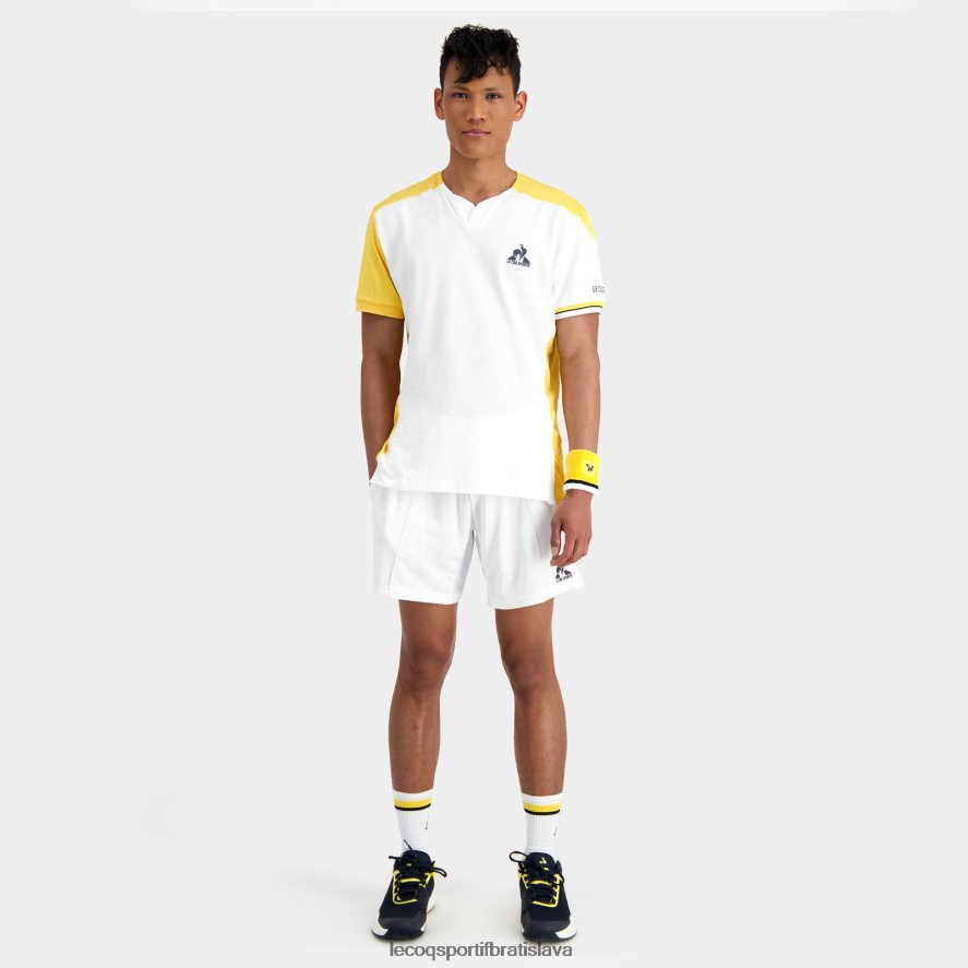 Le Coq Sportif oblečenie módne tričko biele muži BF4DLN166