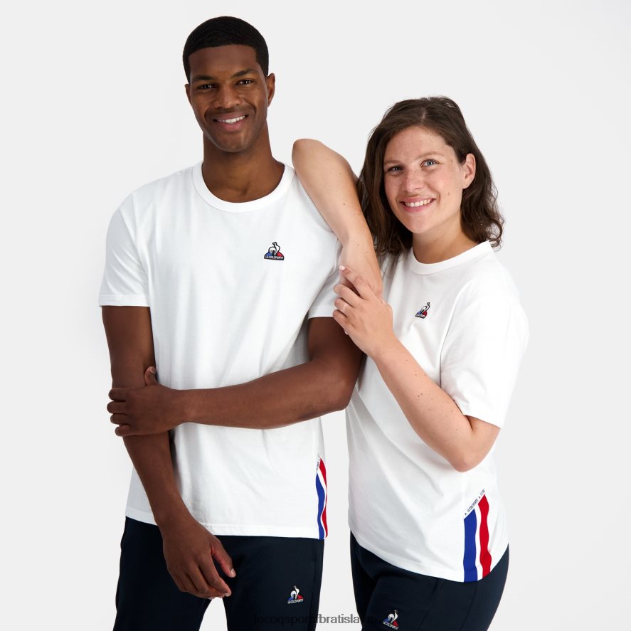 Le Coq Sportif oblečenie módne tričko biele muži BF4DLN170