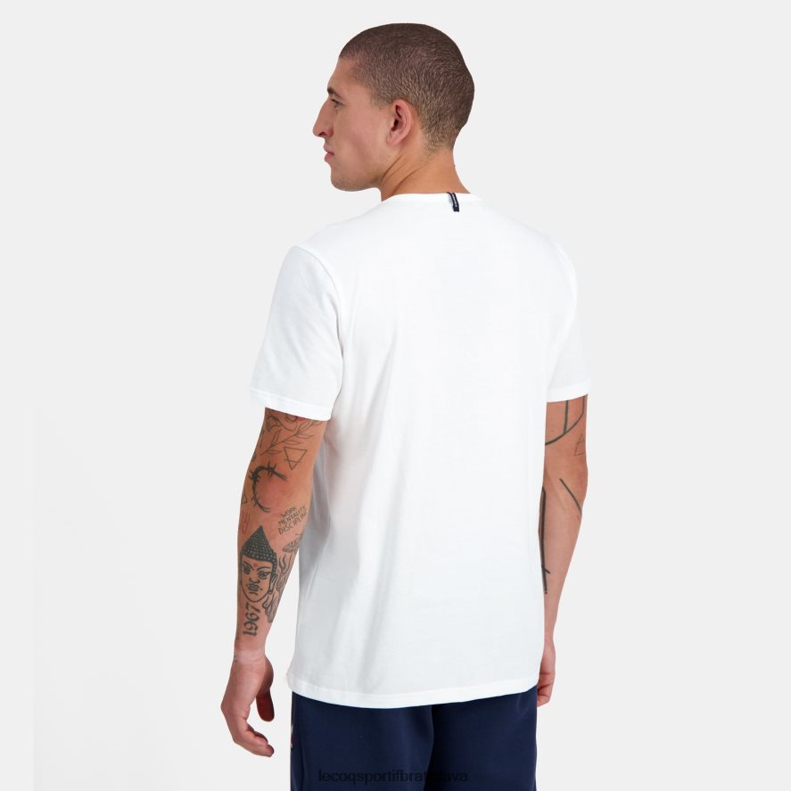 Le Coq Sportif oblečenie módne tričko biele muži BF4DLN180