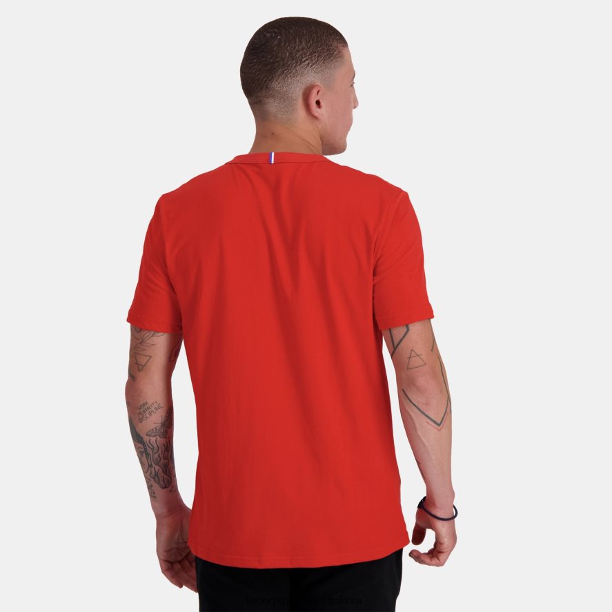 Le Coq Sportif oblečenie módne tričko červené muži BF4DLN150