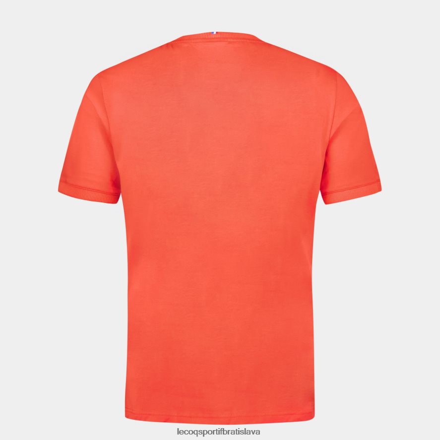 Le Coq Sportif oblečenie módne tričko oranžové muži BF4DLN152