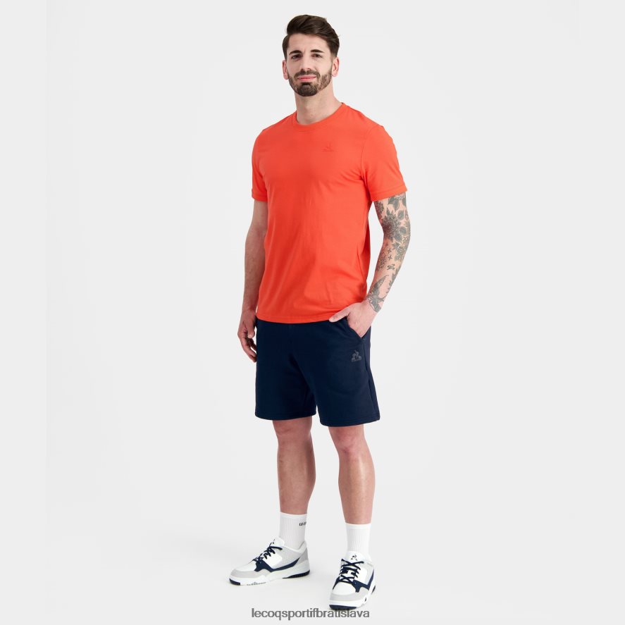 Le Coq Sportif oblečenie módne tričko oranžové muži BF4DLN152