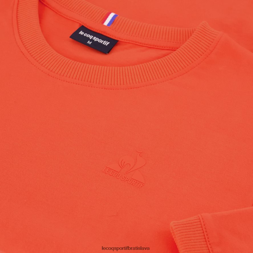 Le Coq Sportif oblečenie módne tričko oranžové muži BF4DLN152